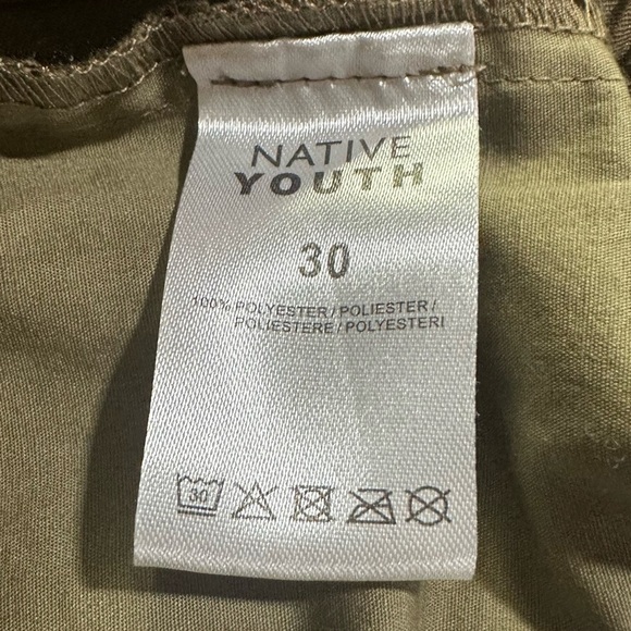 Native Youth Plissé Elastic Waist Pants in Brown Size 30 - NWOT - Picture 6 of 7